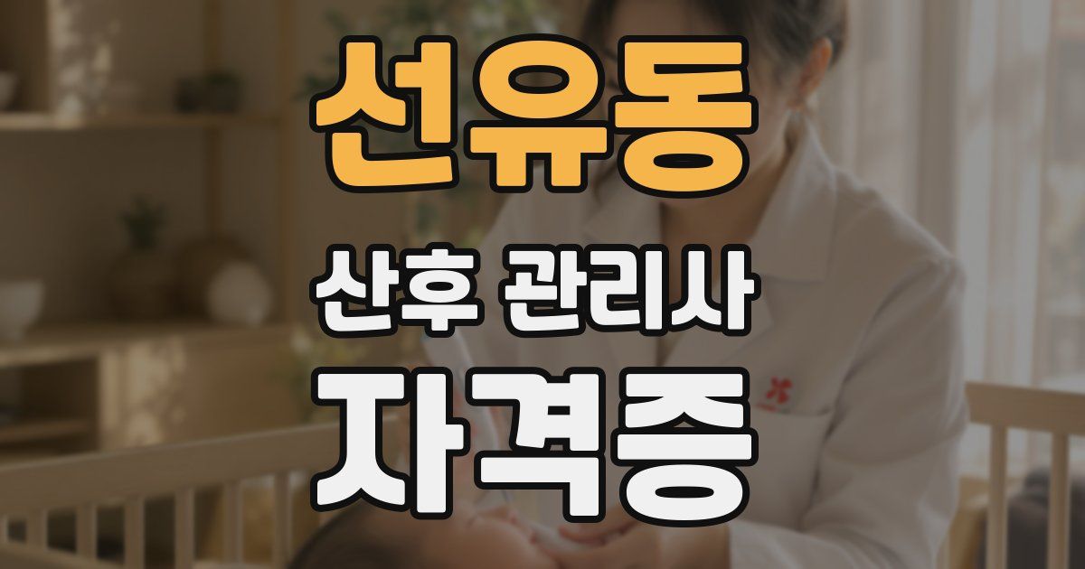 선유동 산후 관리사 자격증