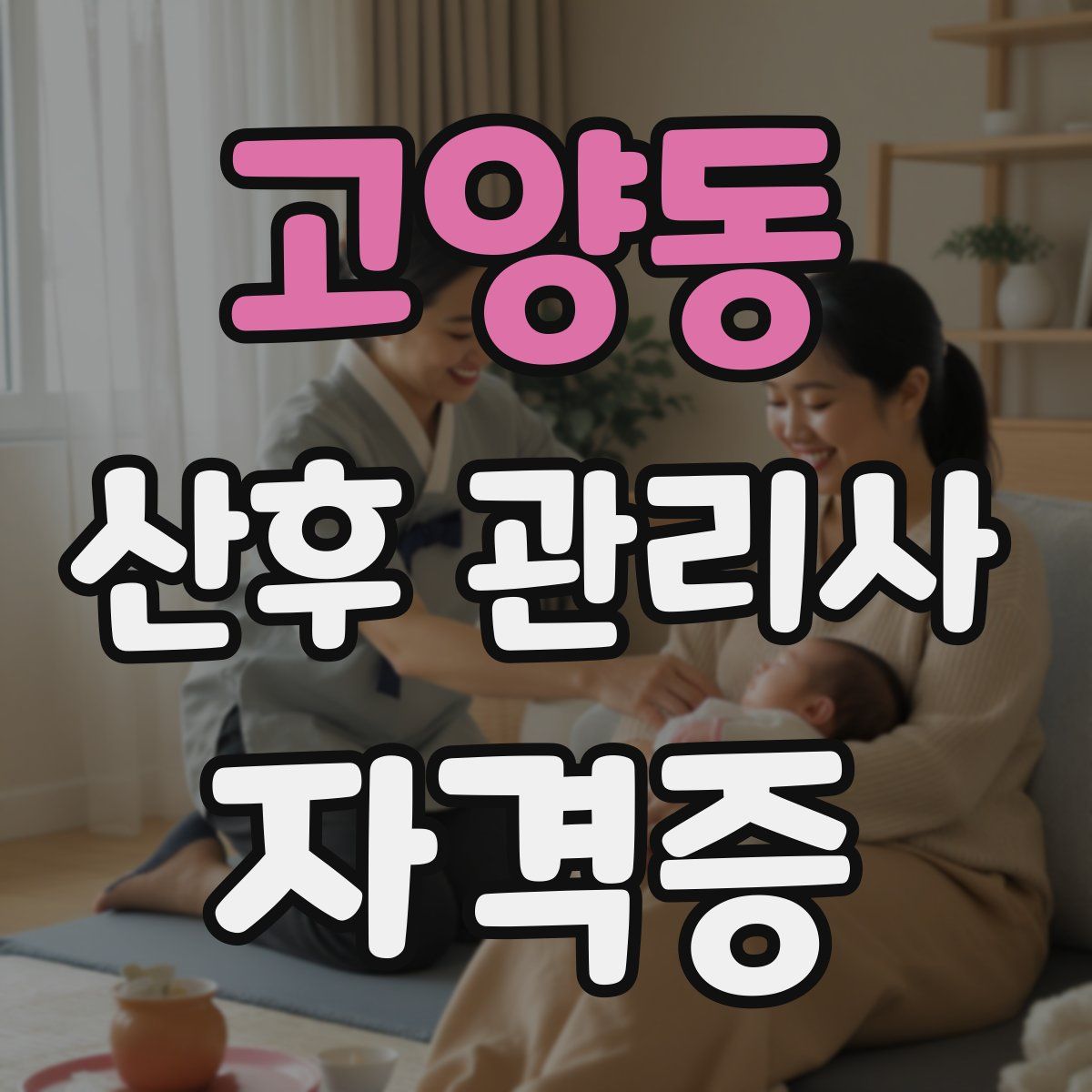 고양동 산후 관리사 자격증