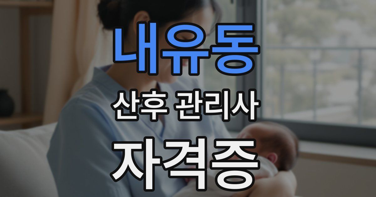 내유동 산후 관리사 자격증