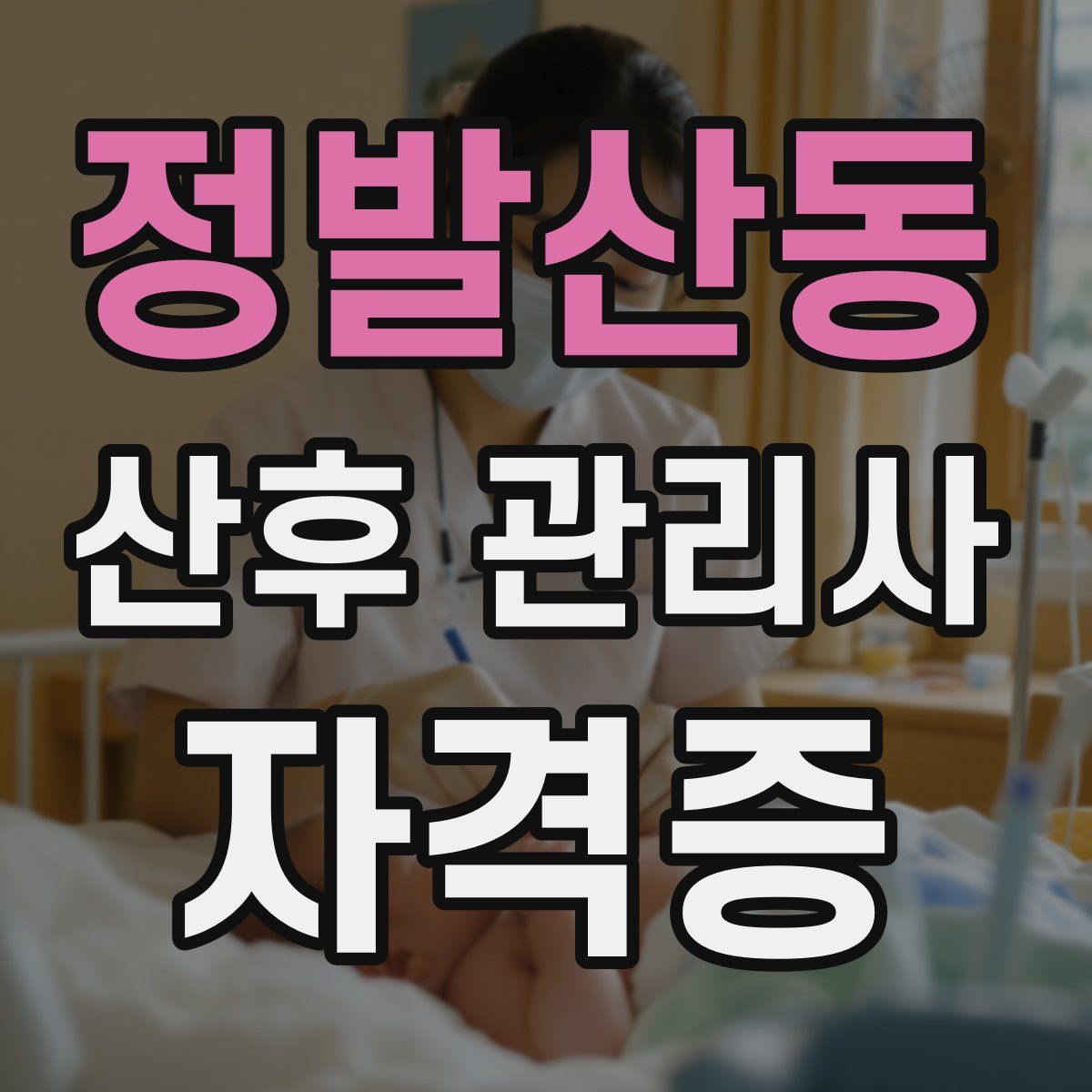정발산동 산후 관리사 자격증