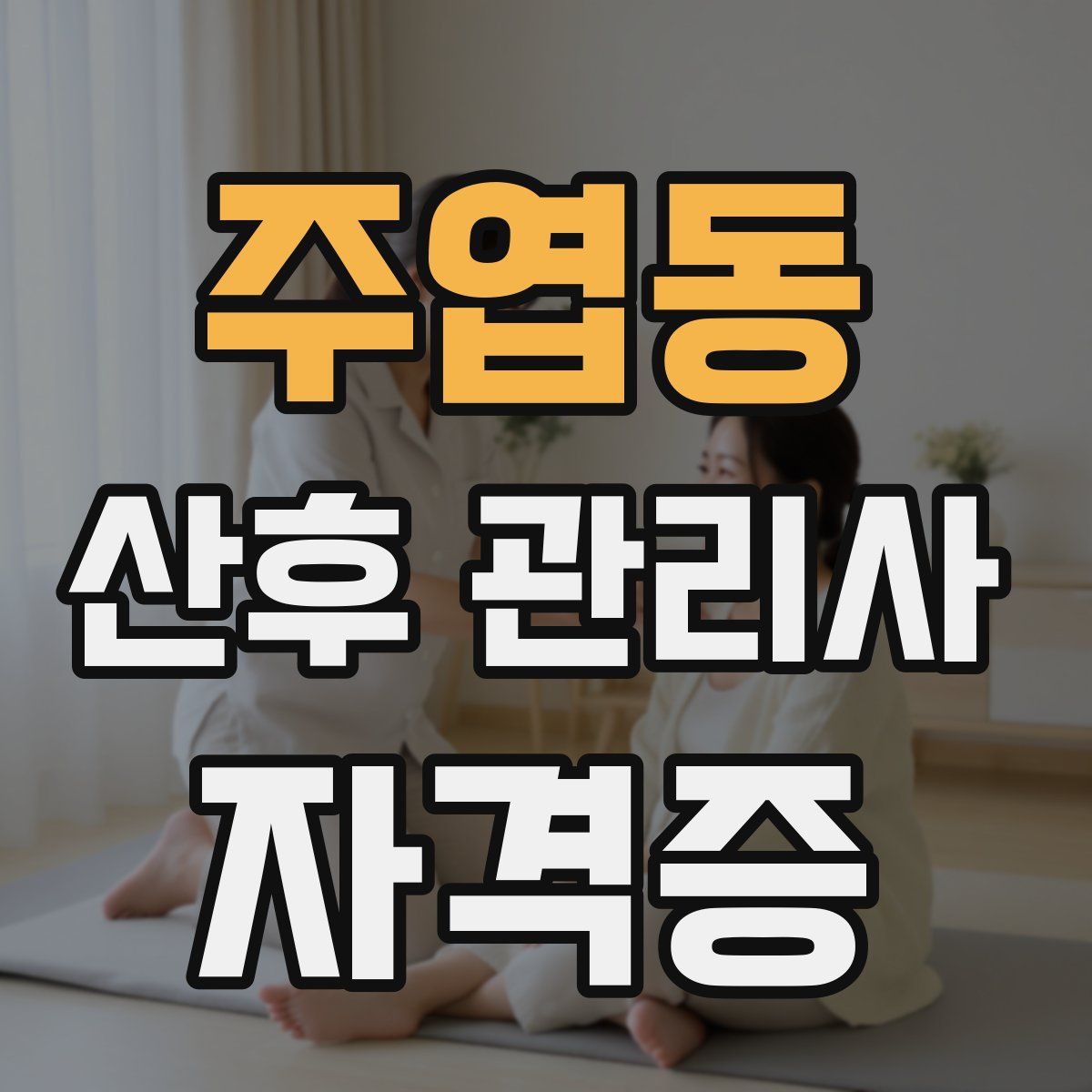 주엽동 산후 관리사 자격증