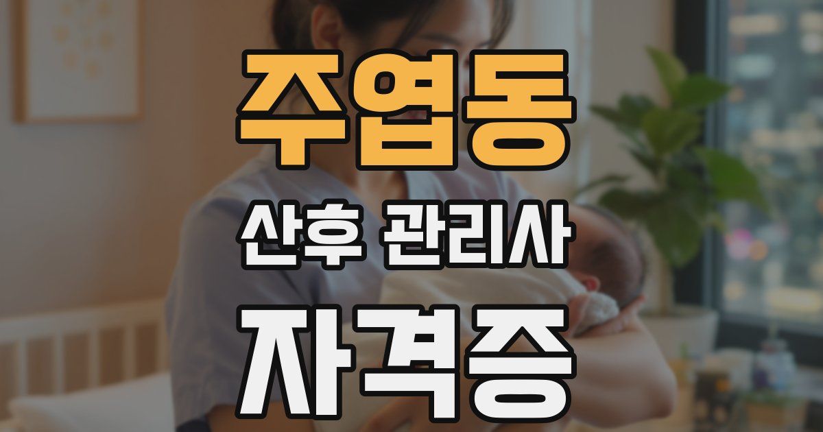 주엽동 산후 관리사 자격증