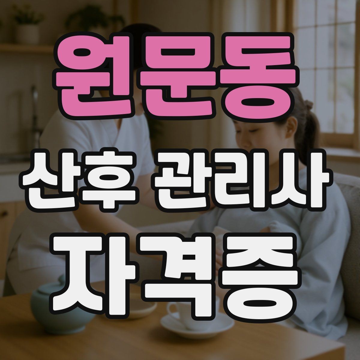 원문동 산후 관리사 자격증 산모 응급 신호를 구분하는 방법