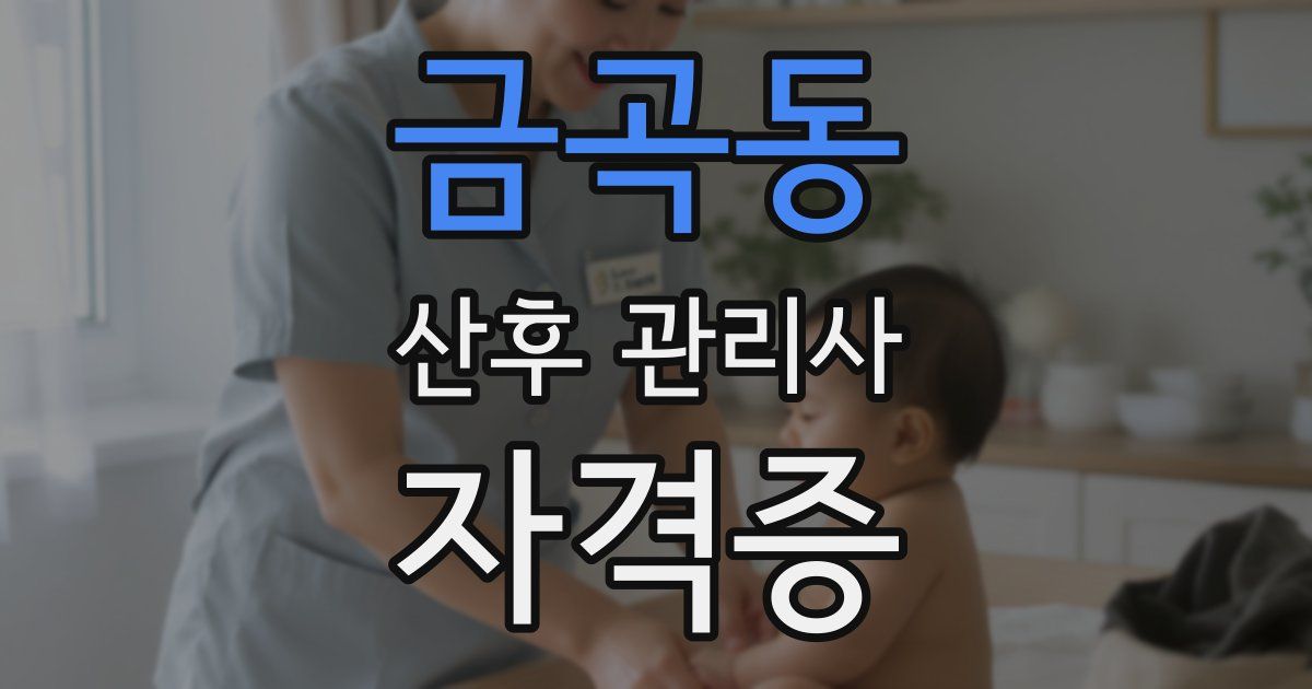 금곡동 산후 관리사 자격증