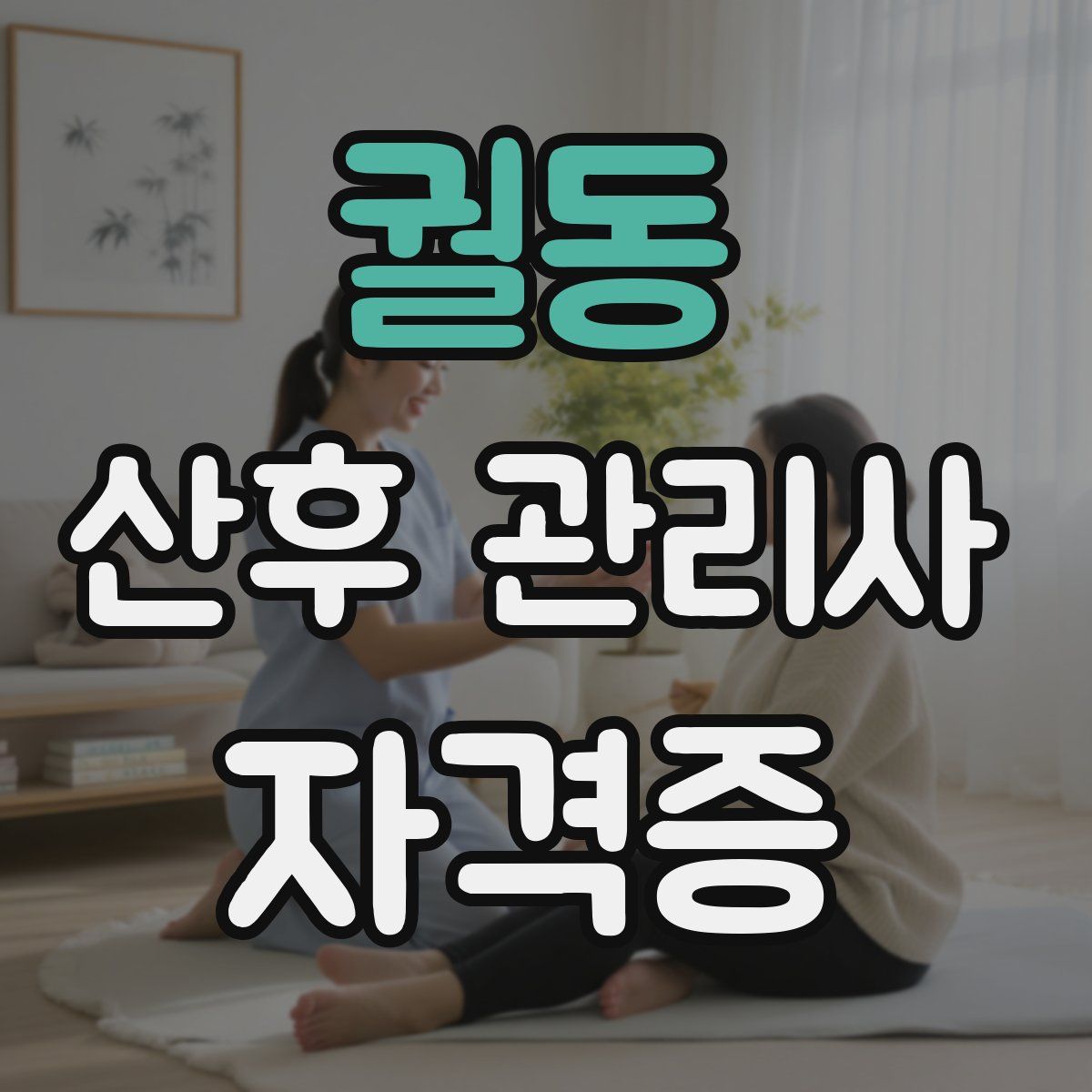 궐동 산후 관리사 자격증