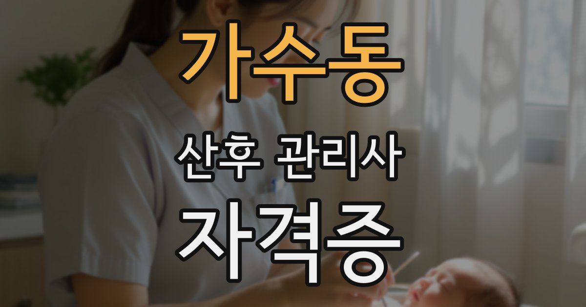 가수동 산후 관리사 자격증