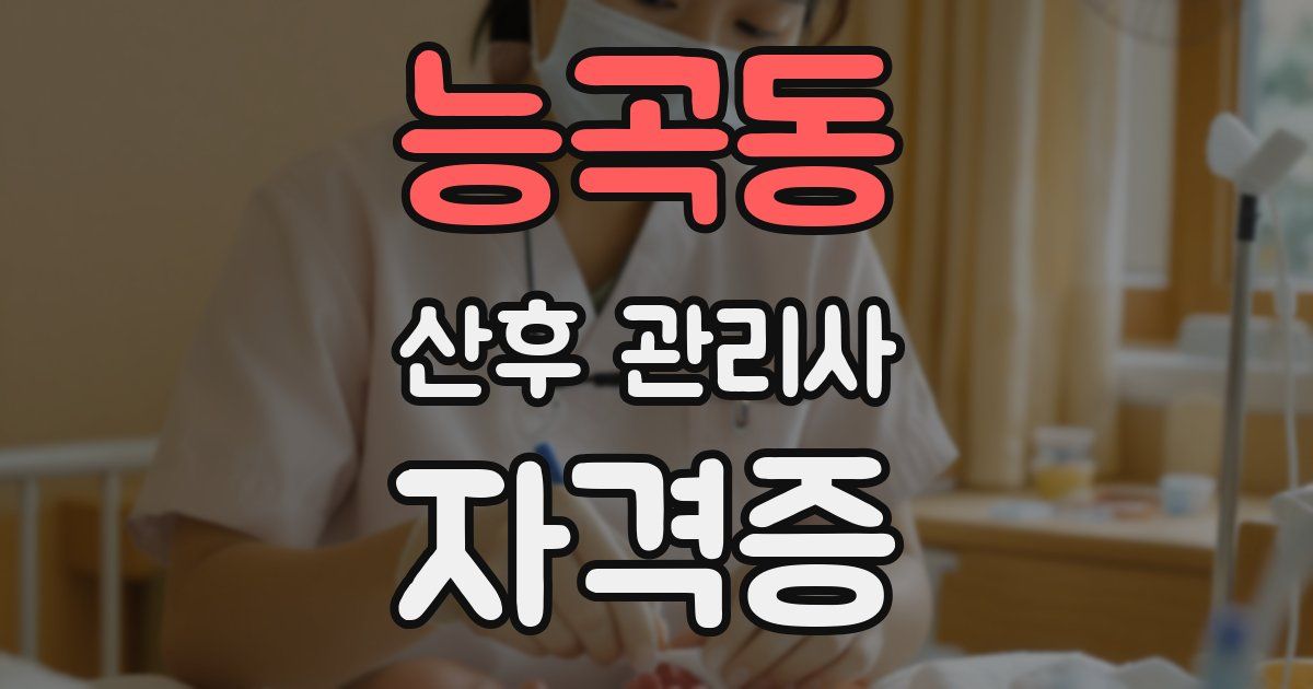 능곡동 산후 관리사 자격증