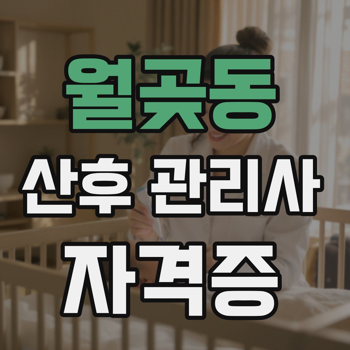 월곶동 산후 관리사 자격증