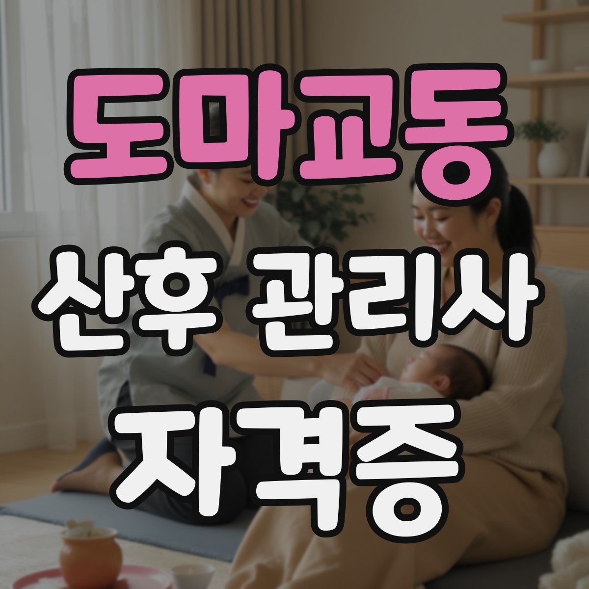 도마교동 산후 관리사 자격증