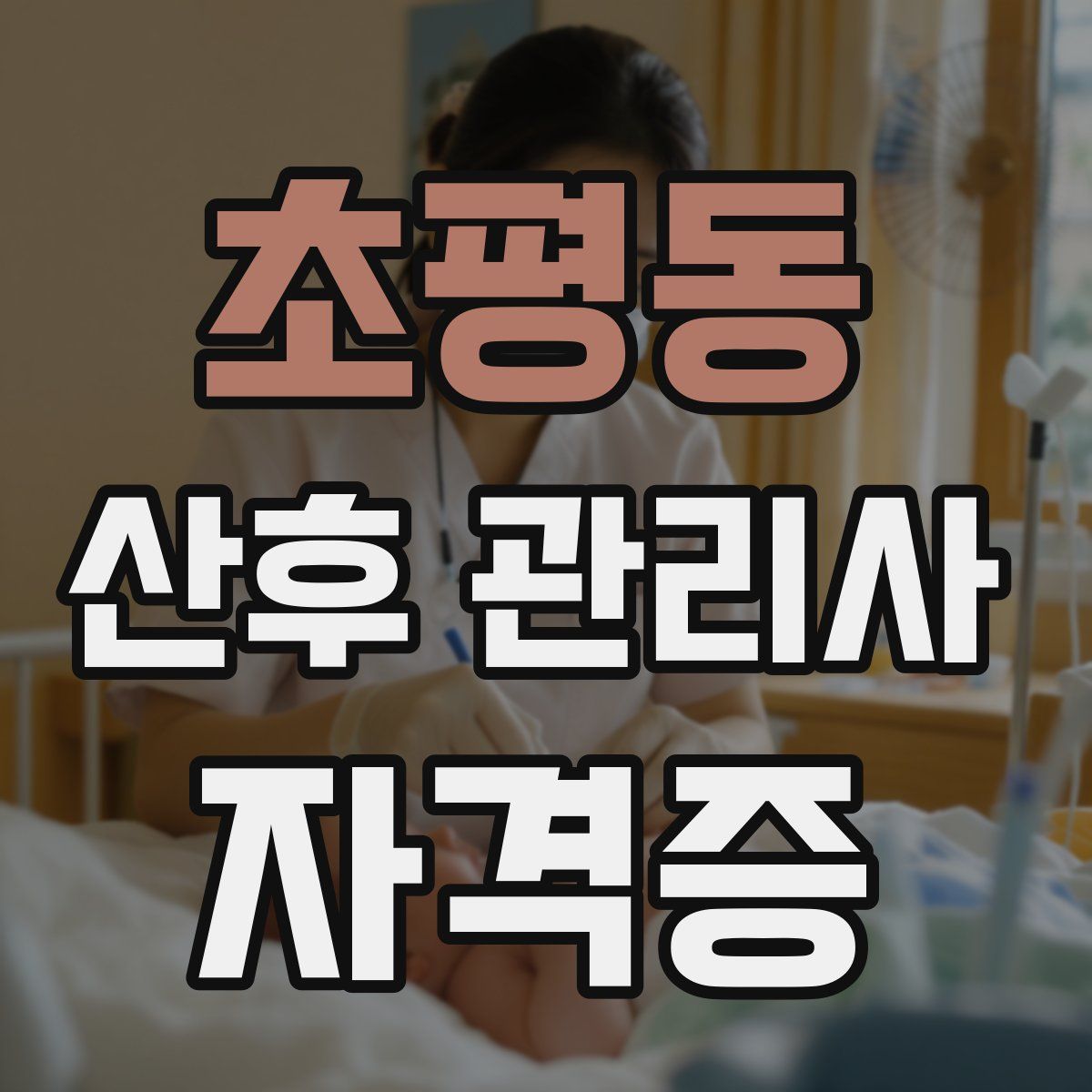 초평동 산후 관리사 자격증