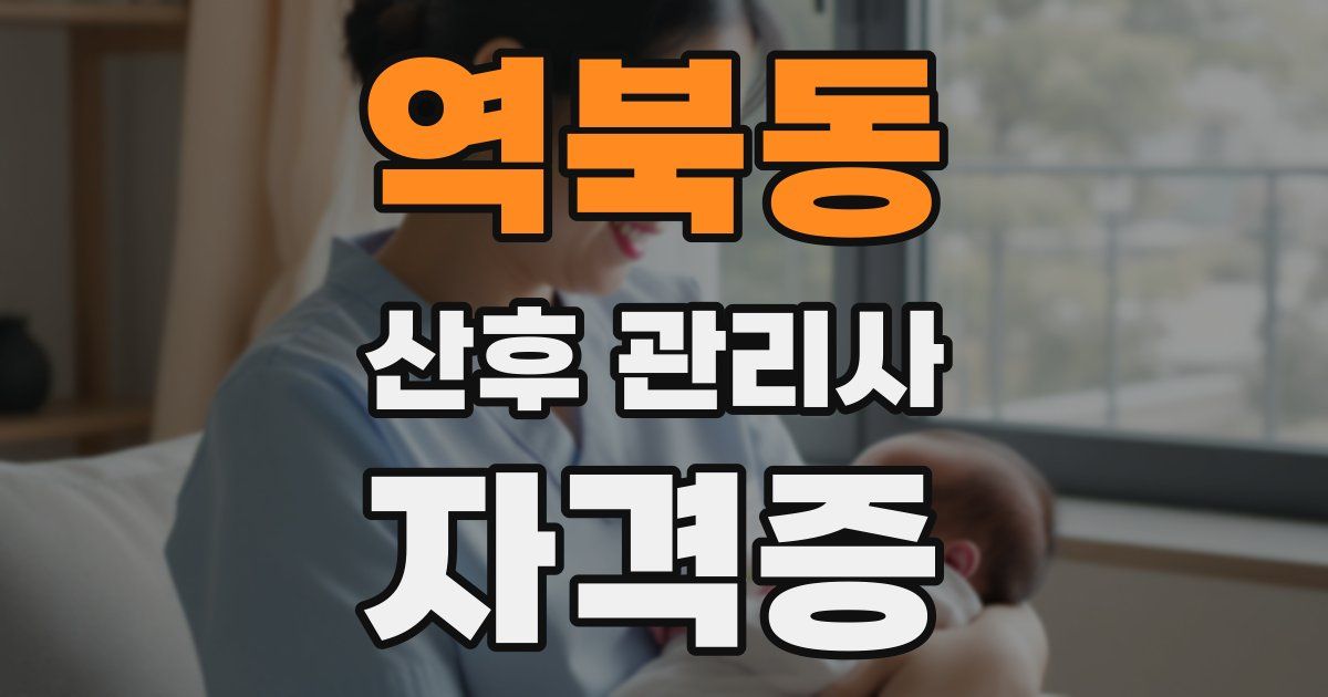 역북동 산후 관리사 자격증