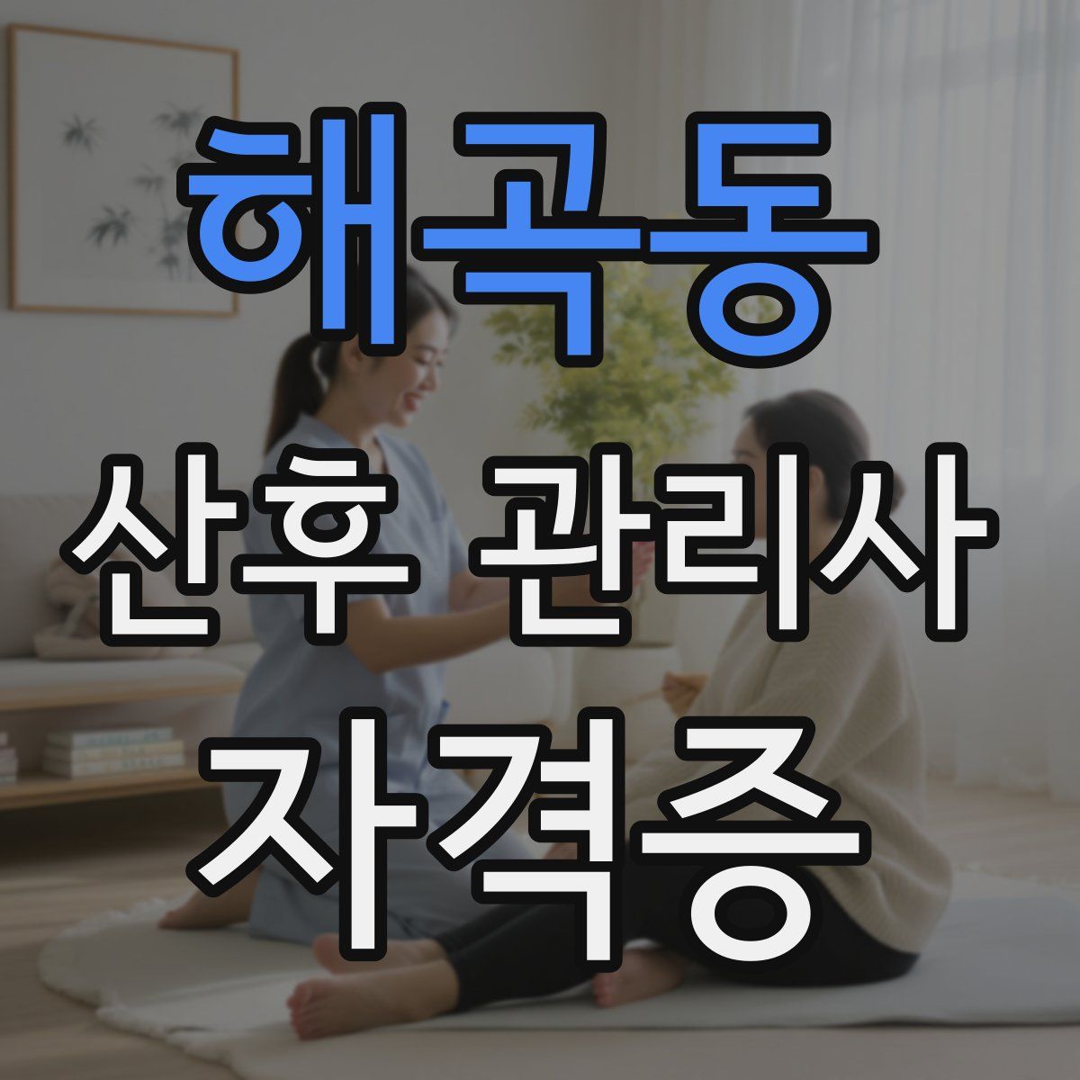 해곡동 산후 관리사 자격증