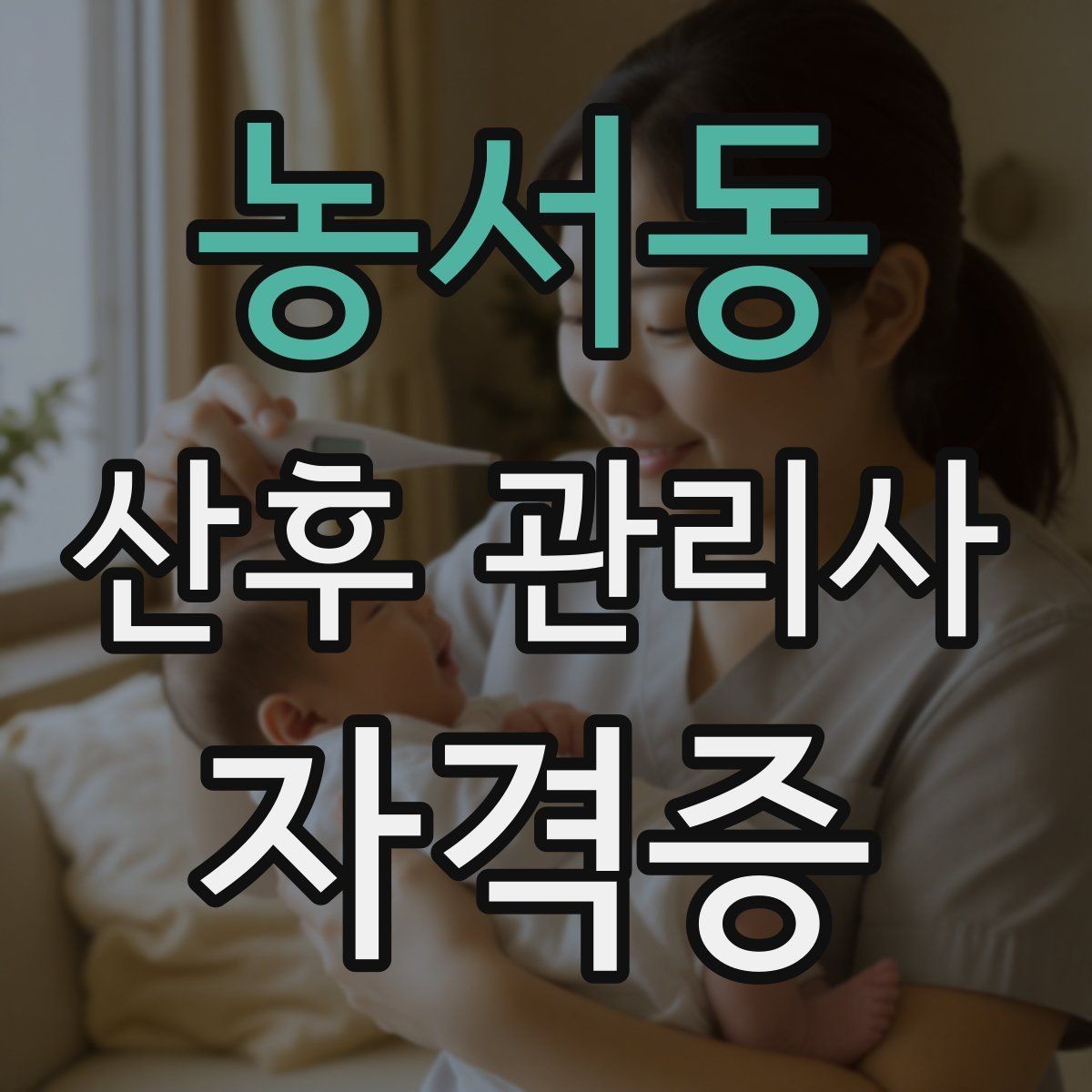농서동 산후 관리사 자격증 취득을 고민하는 분께 현실적인 기준