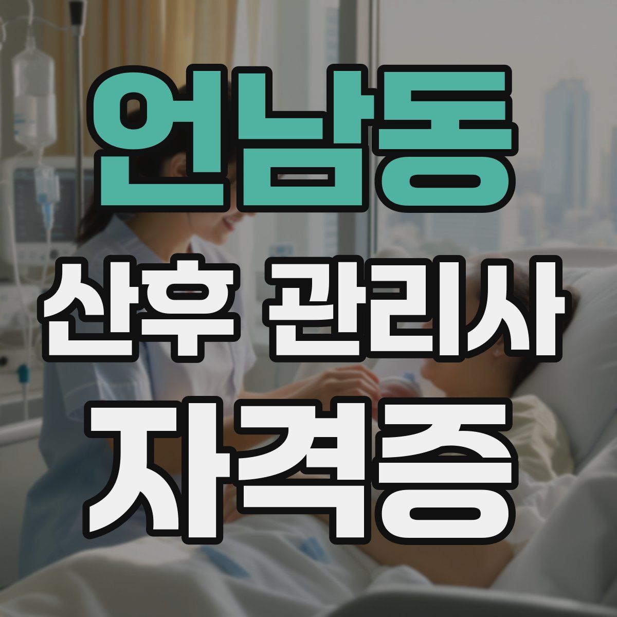 언남동 산후 관리사 자격증