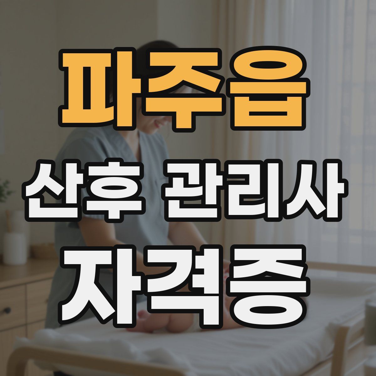 파주읍 산후 관리사 자격증