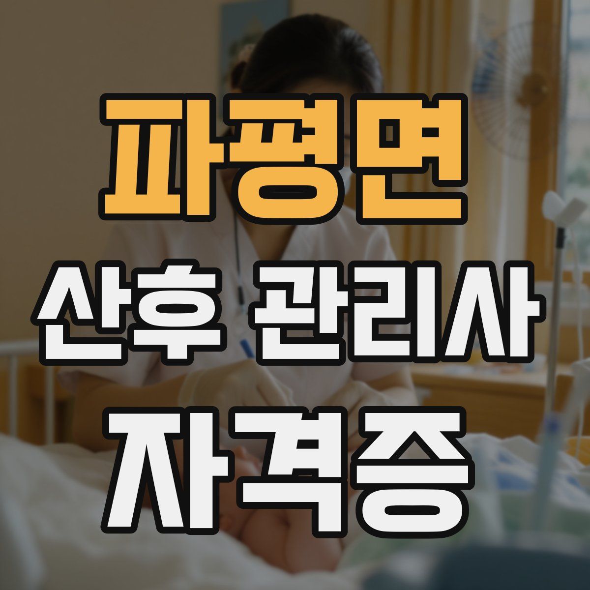 파평면 산후 관리사 자격증