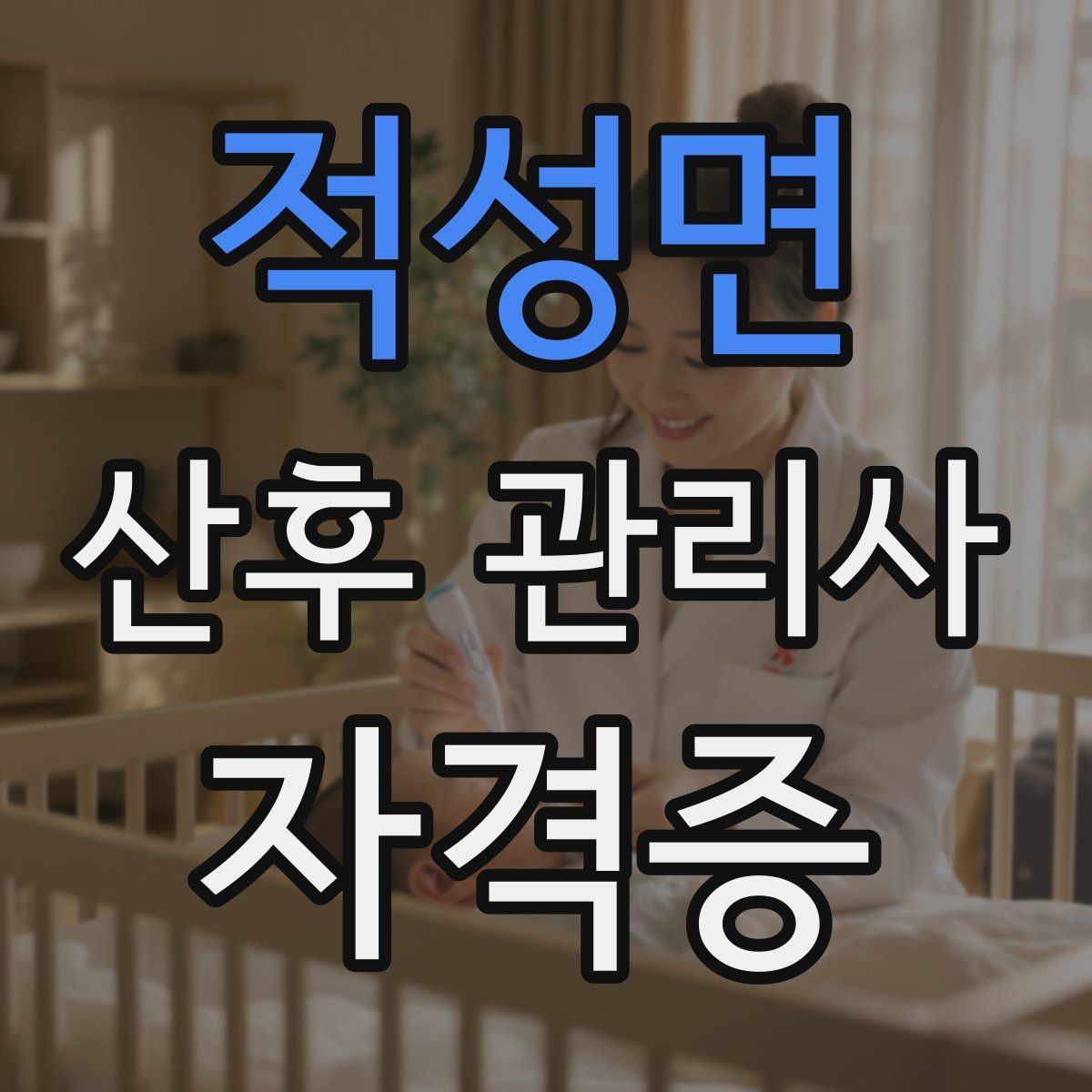 적성면 산후 관리사 자격증