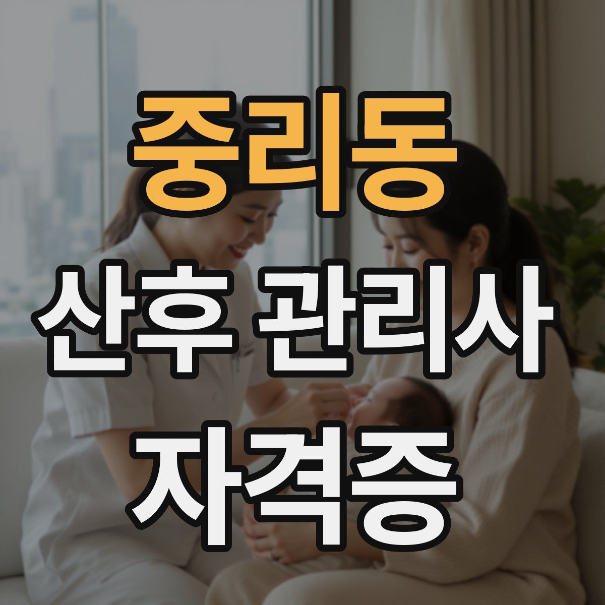 중리동 산후 관리사 자격증