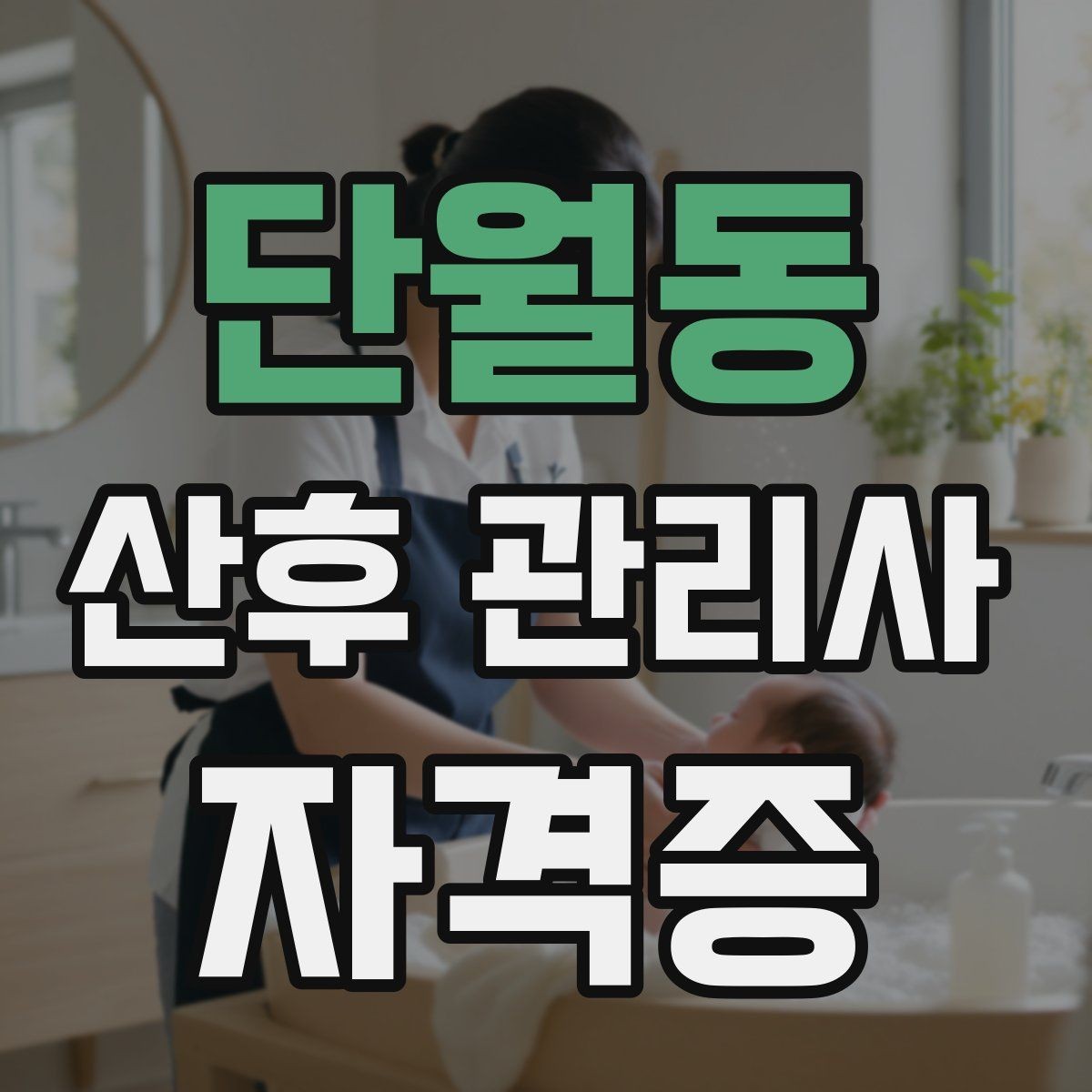 단월동 산후 관리사 자격증 산모 신생아 케어 범위는 어디까지일까