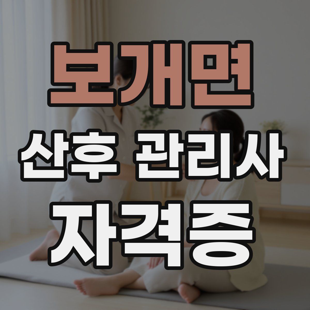 보개면 산후 관리사 자격증