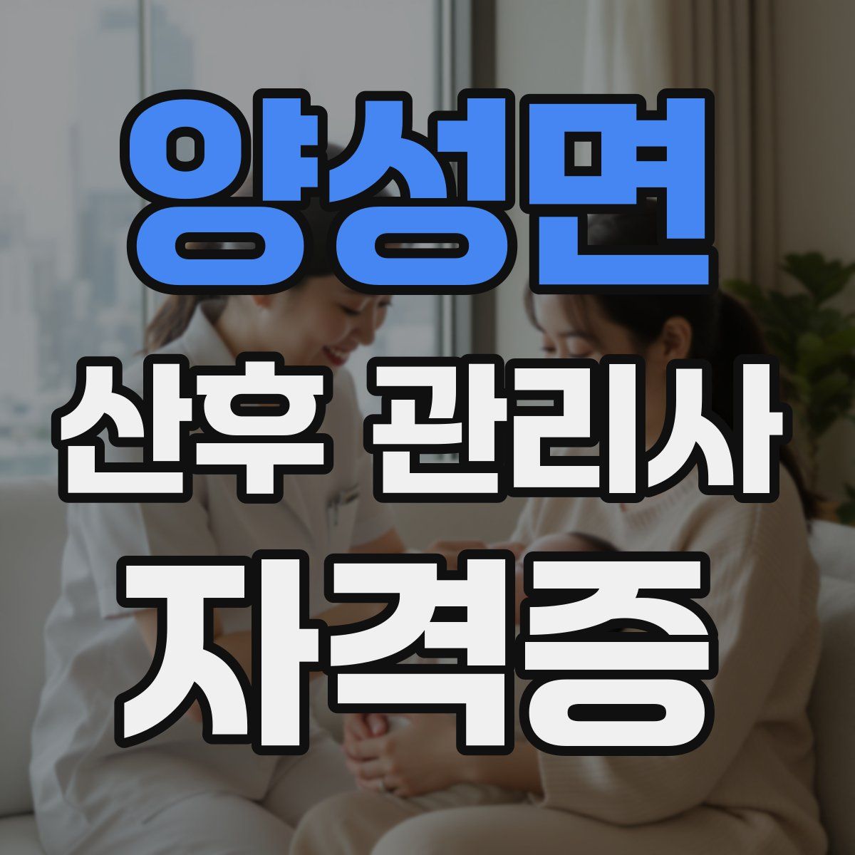 양성면 산후 관리사 자격증
