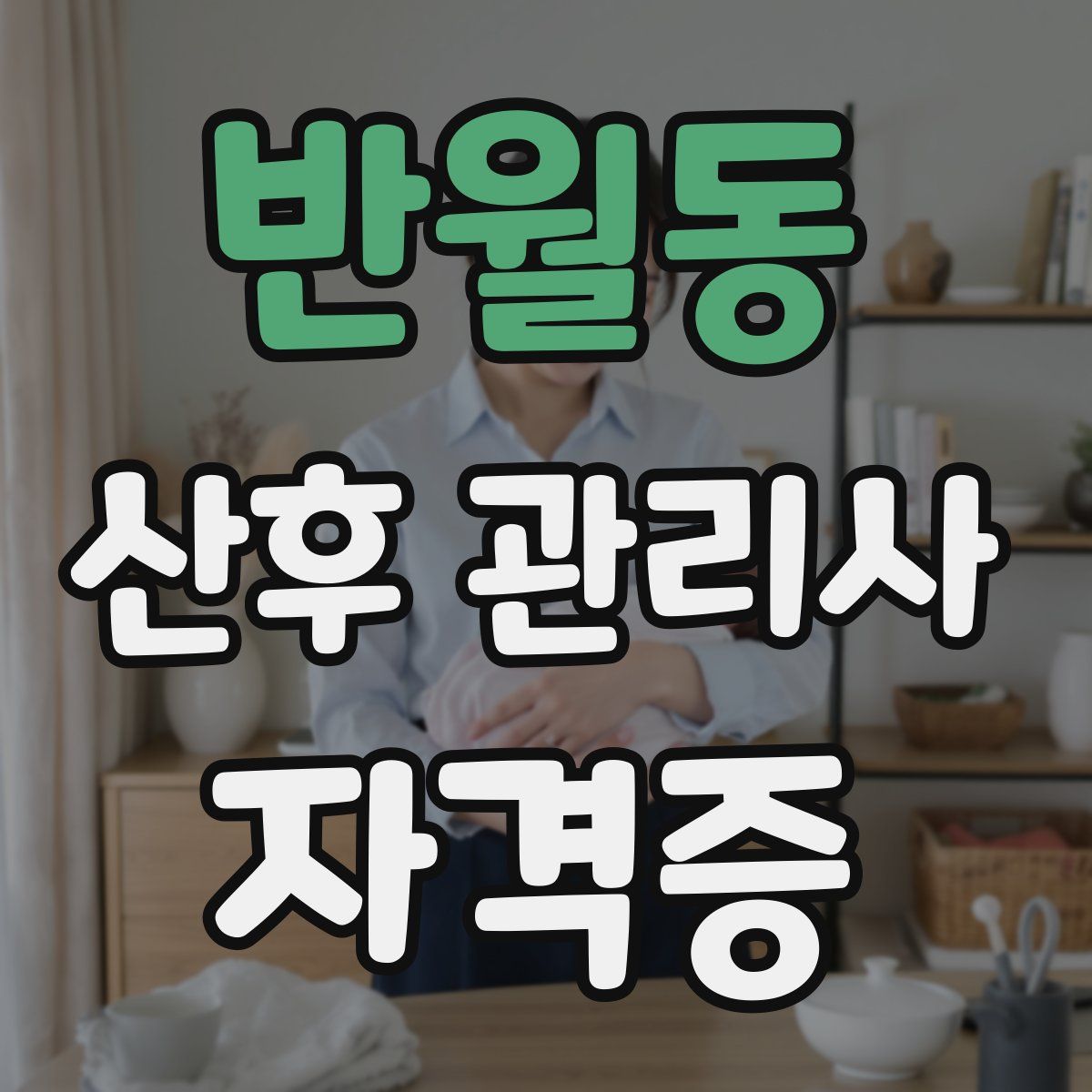 반월동 산후 관리사 자격증