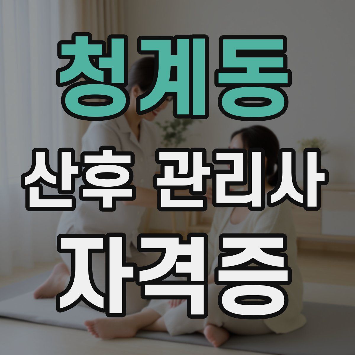 청계동 산후 관리사 자격증