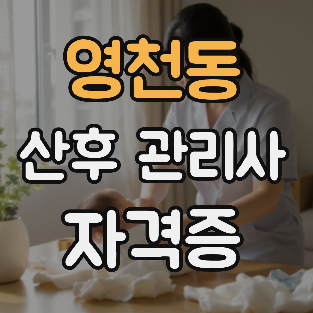 영천동 산후 관리사 자격증