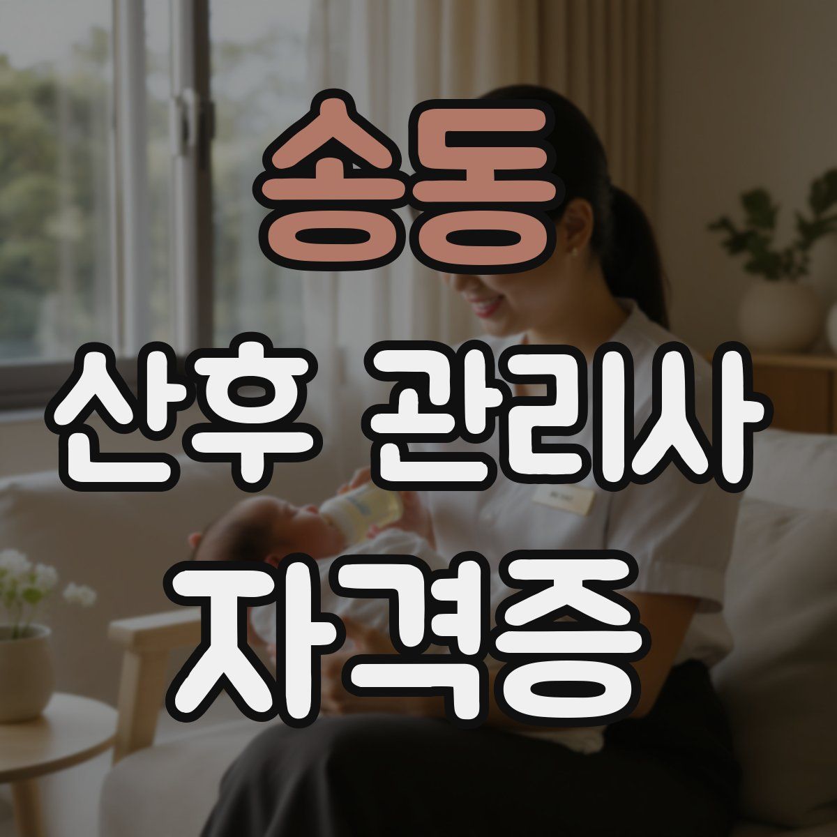 송동 산후 관리사 자격증