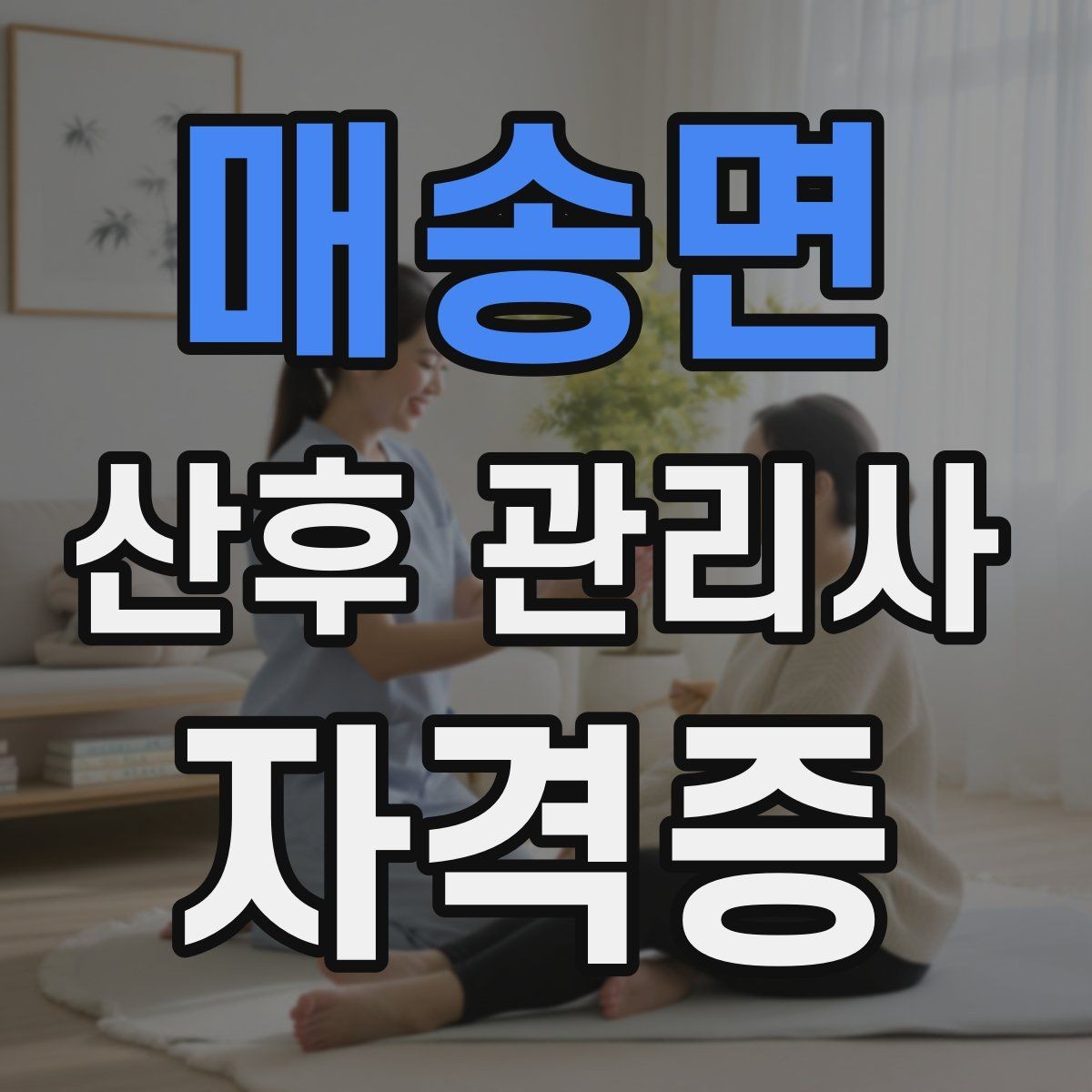 매송면 산후 관리사 자격증 산모 응급 신호를 구분하는 방법