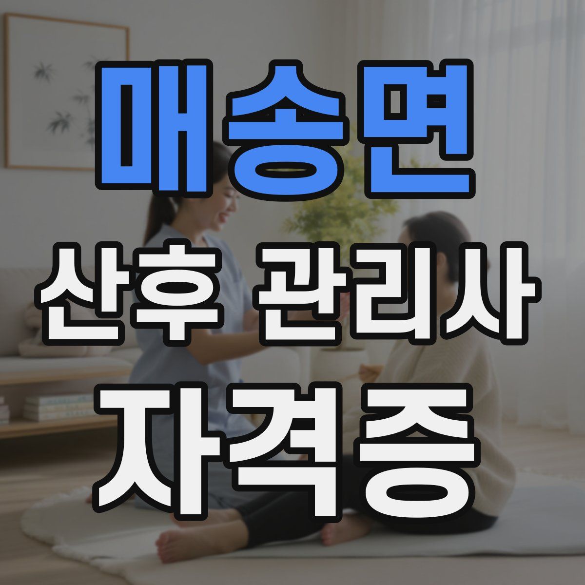 매송면 산후 관리사 자격증