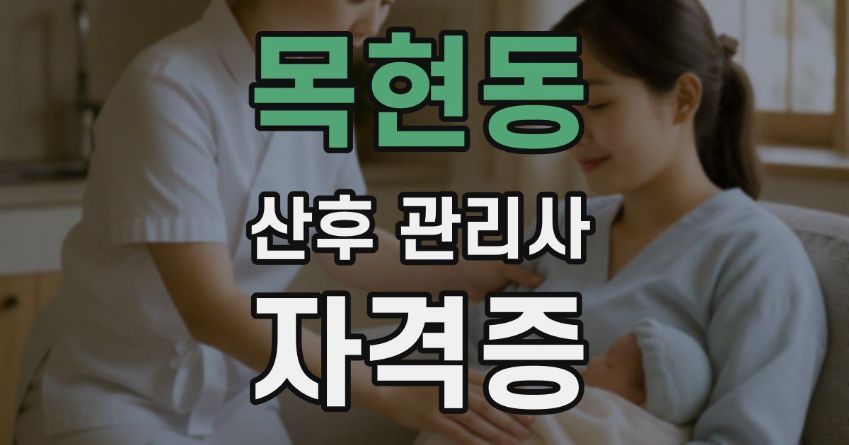 목현동 산후 관리사 자격증