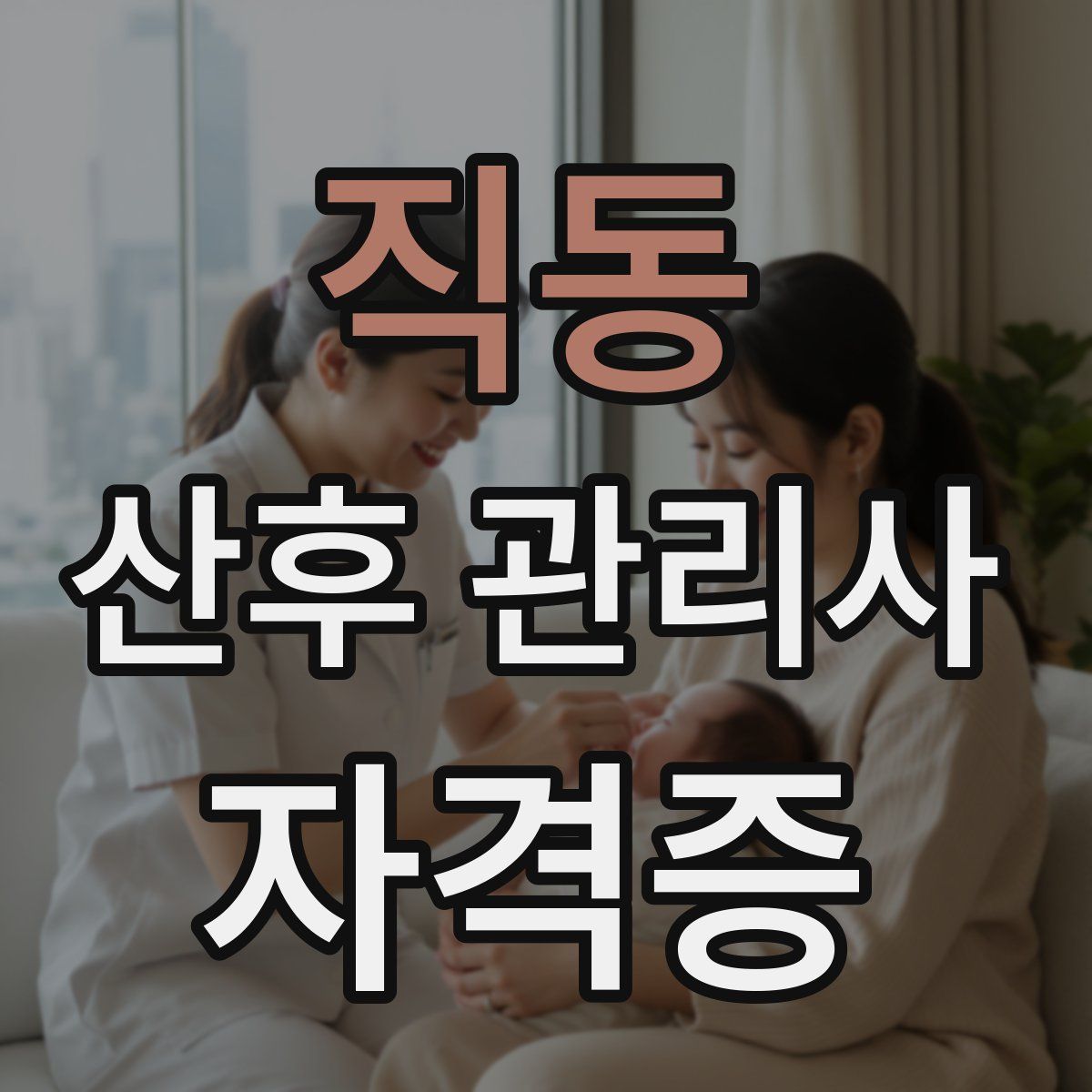 직동 산후 관리사 자격증