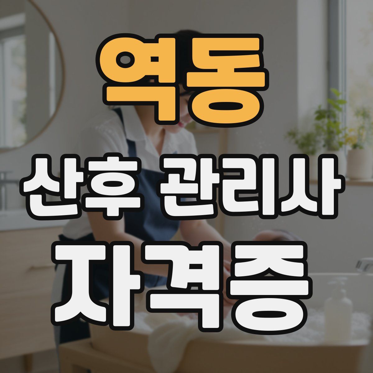 역동 산후 관리사 자격증
