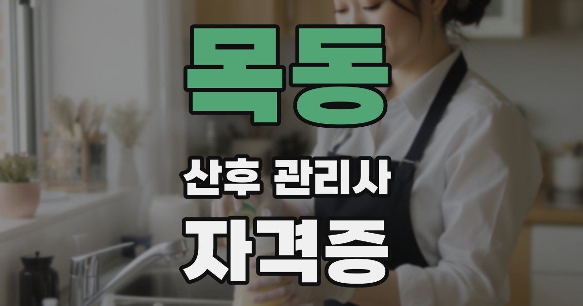 목동 산후 관리사 자격증