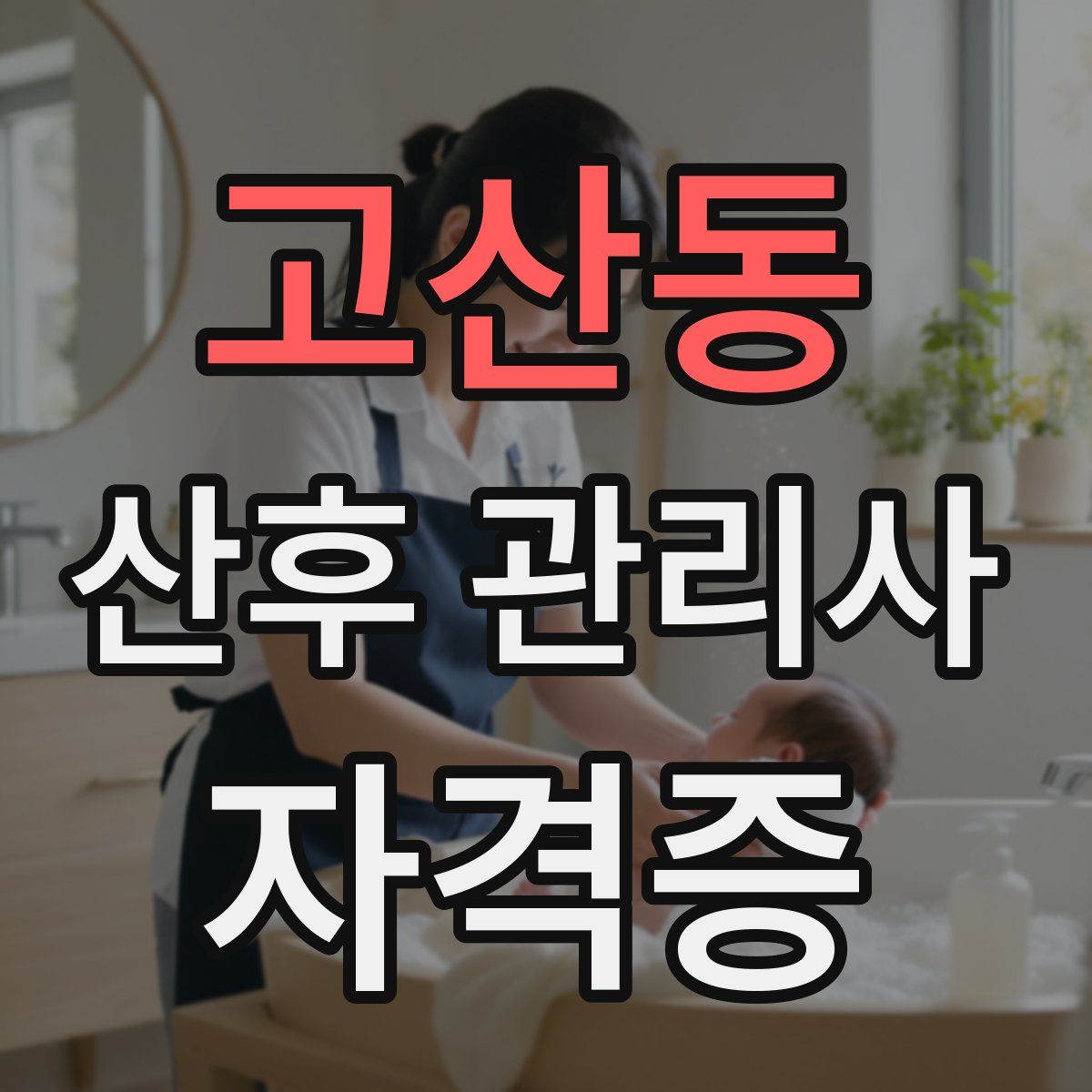 고산동 산후 관리사 자격증