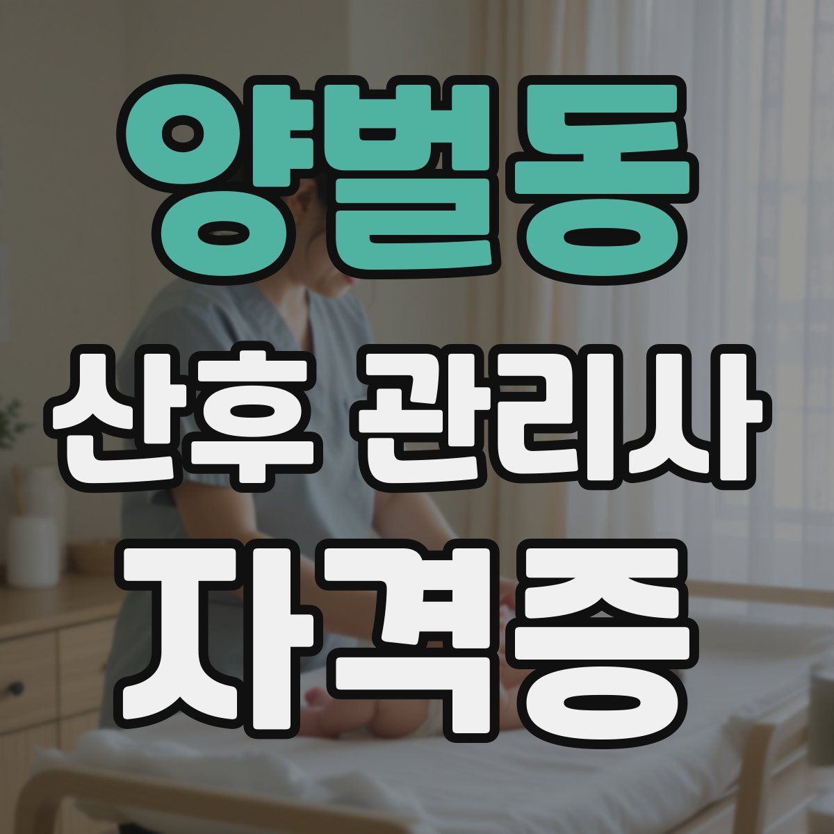 양벌동 산후 관리사 자격증
