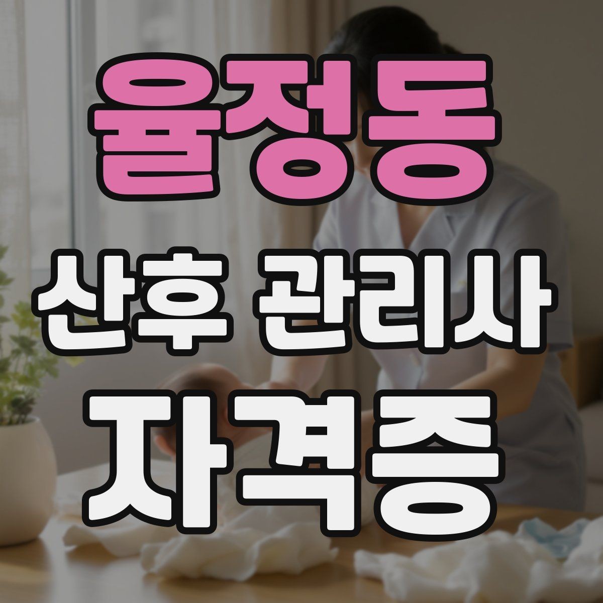 율정동 산후 관리사 자격증 배우자 참여를 돕는 안내 포인트