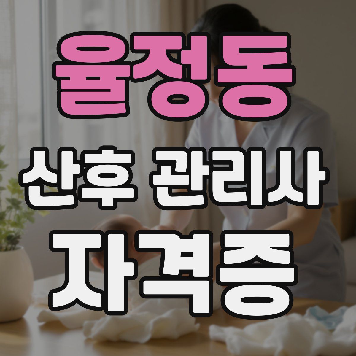 율정동 산후 관리사 자격증