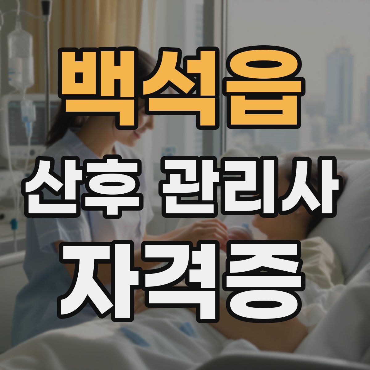 백석읍 산후 관리사 자격증