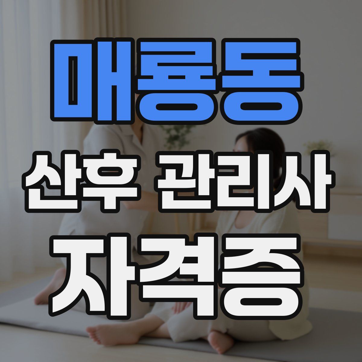 매룡동 산후 관리사 자격증