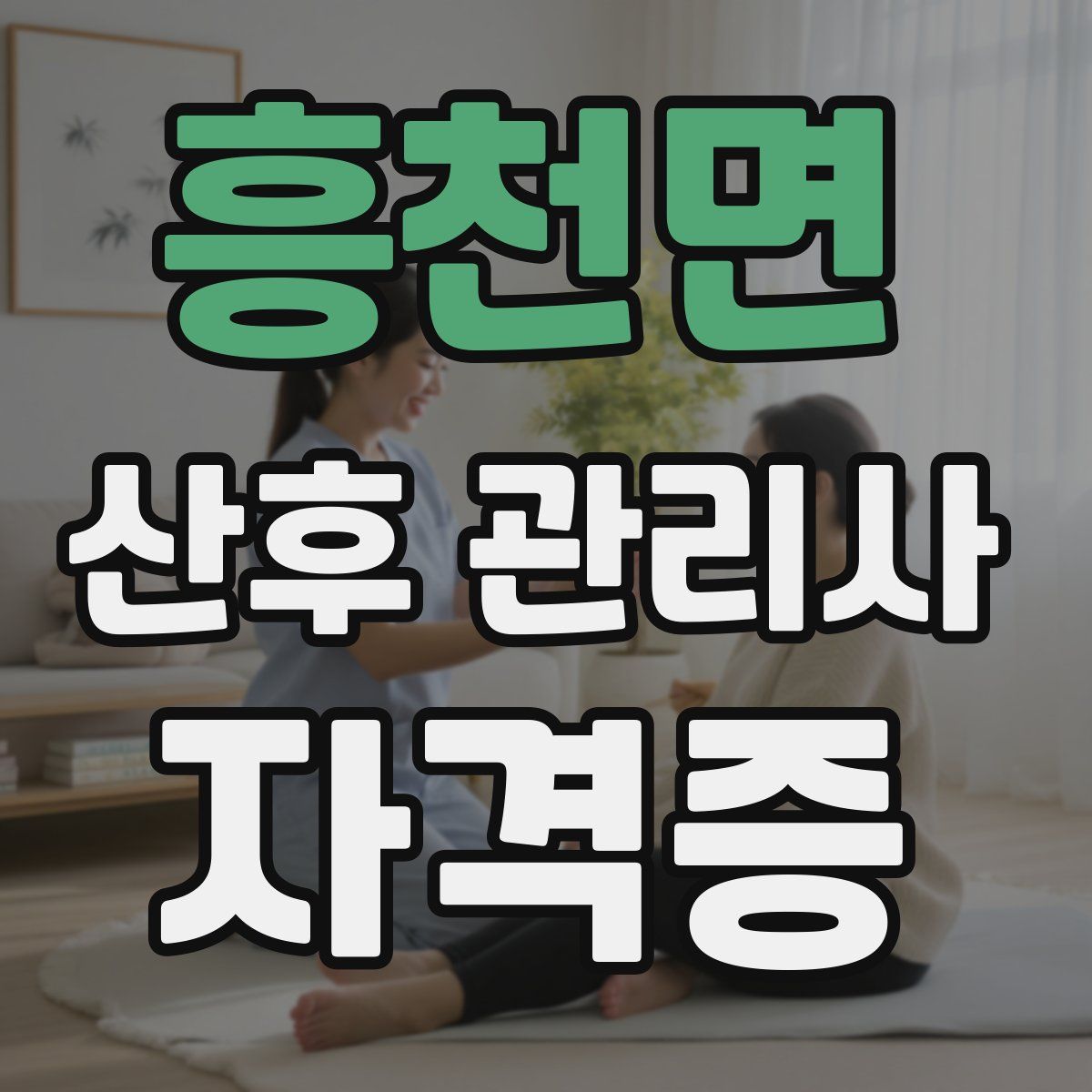흥천면 산후 관리사 자격증