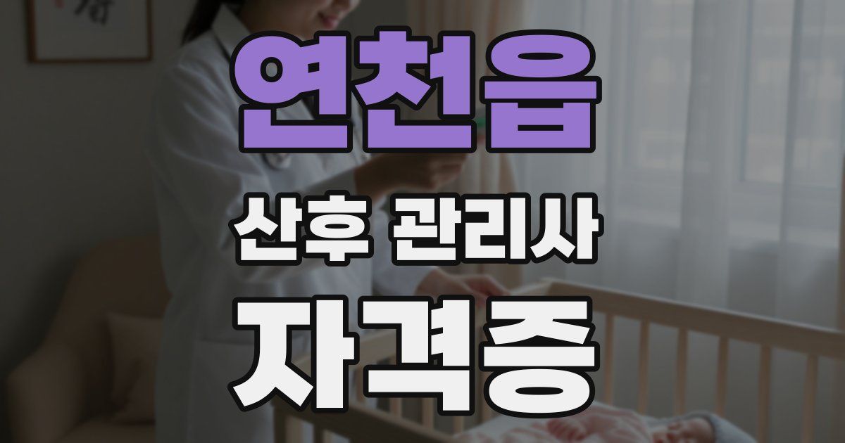 연천읍 산후 관리사 자격증