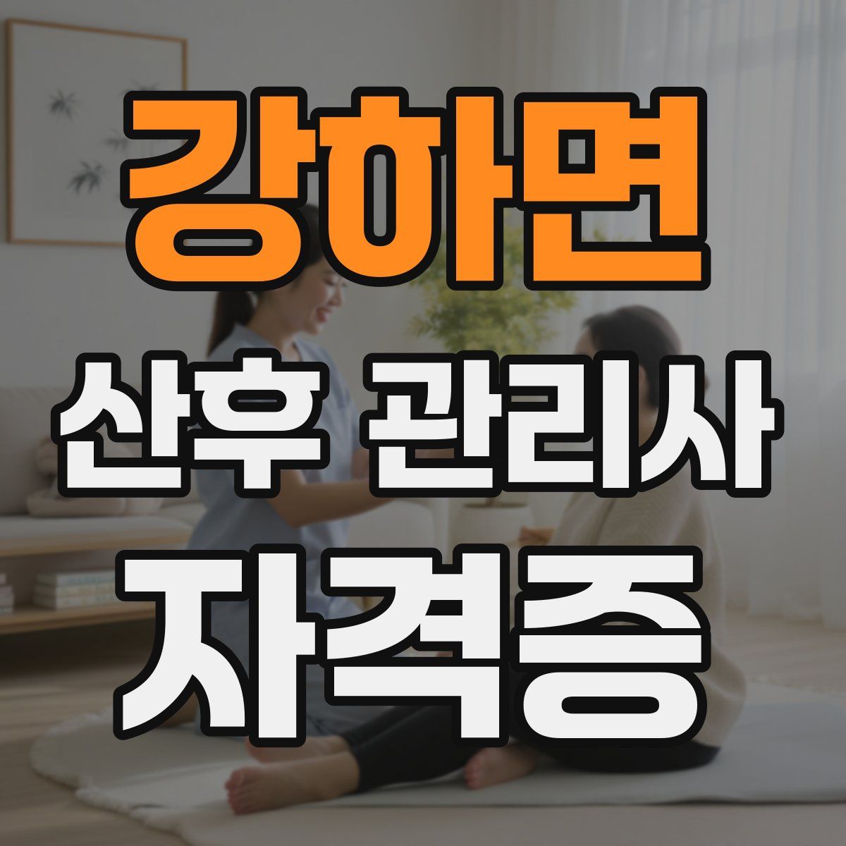 강하면 산후 관리사 자격증
