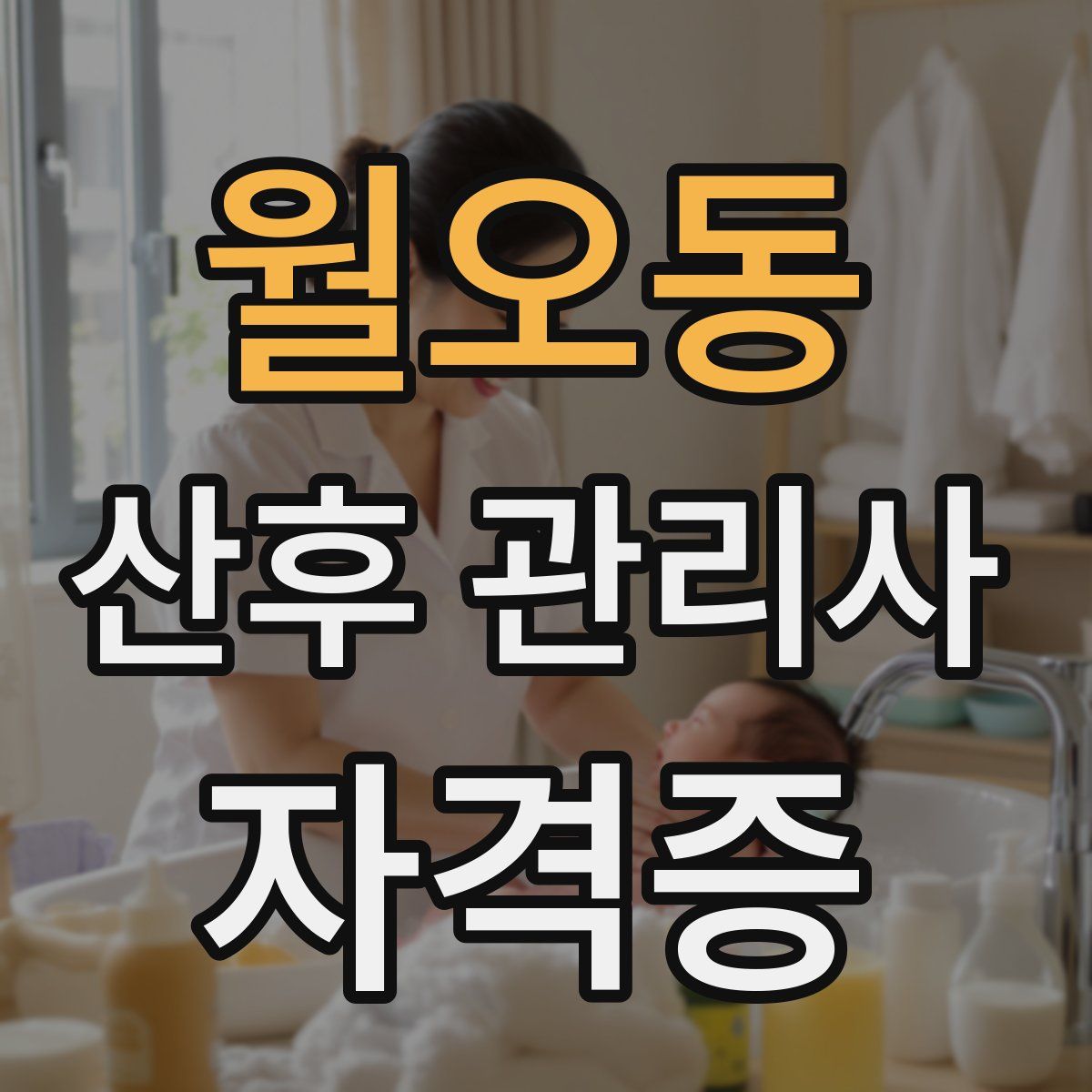 월오동 산후 관리사 자격증