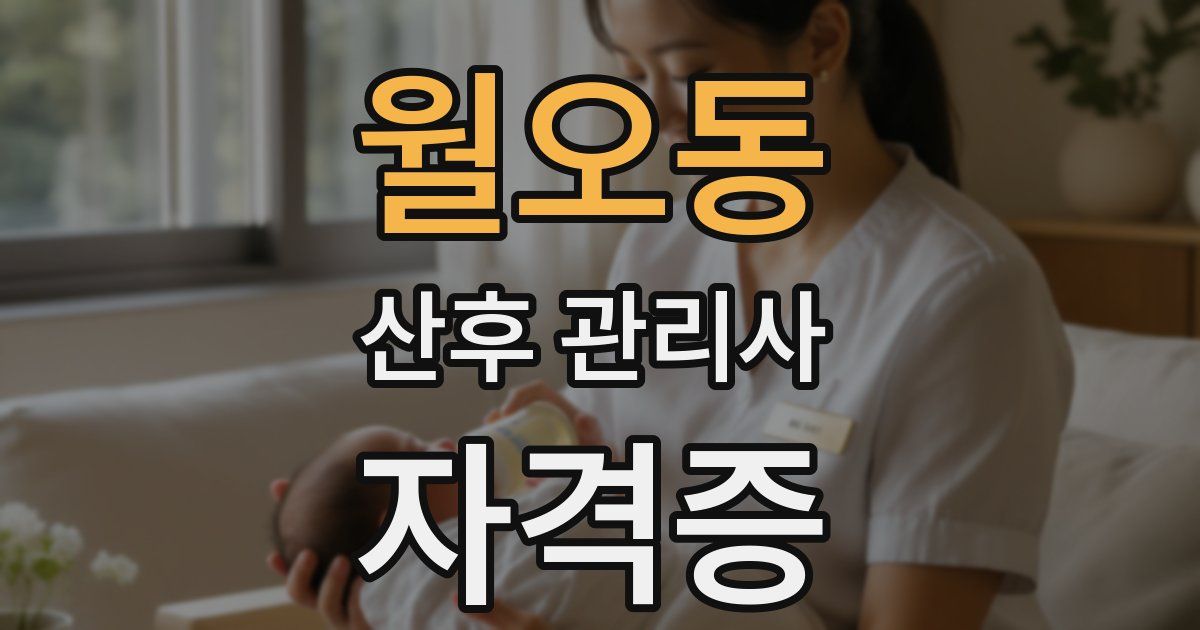 월오동 산후 관리사 자격증