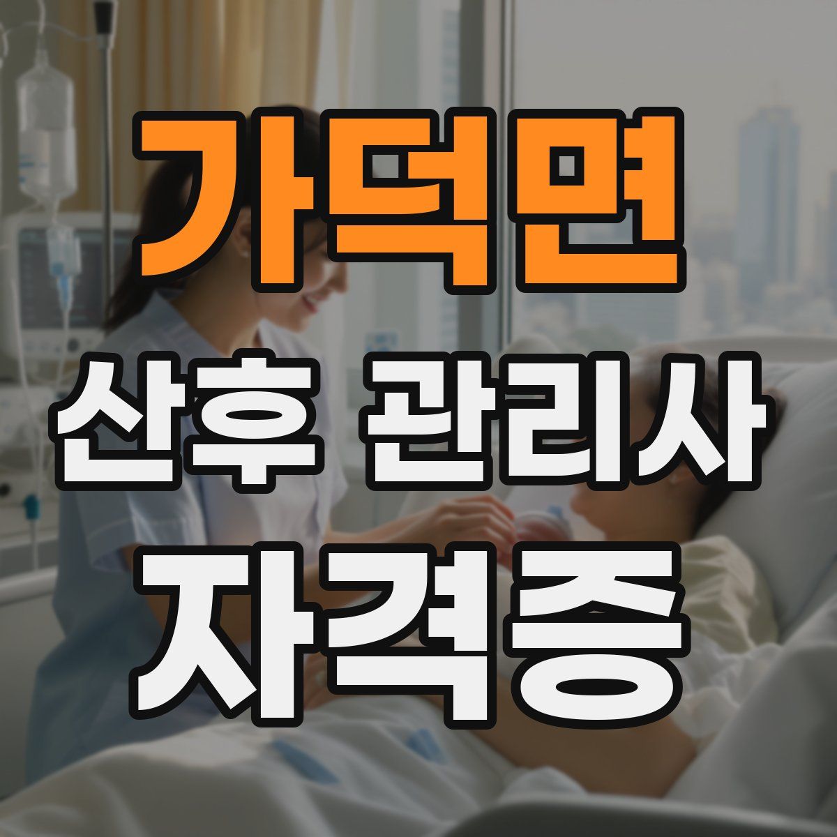 가덕면 산후 관리사 자격증