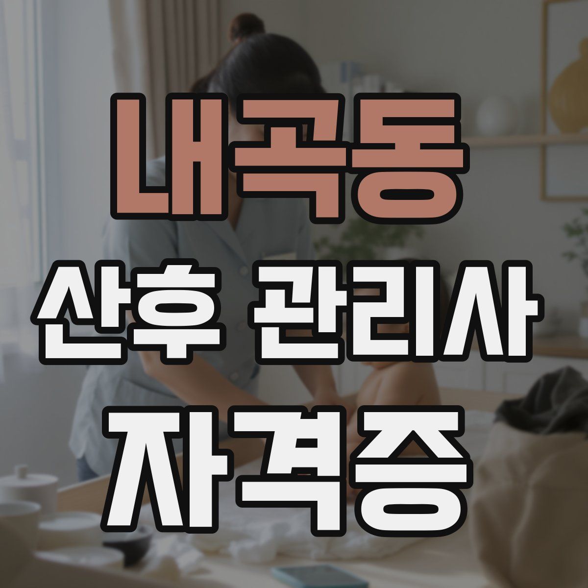 내곡동 산후 관리사 자격증