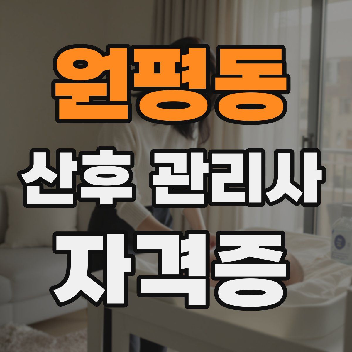 원평동 산후 관리사 자격증
