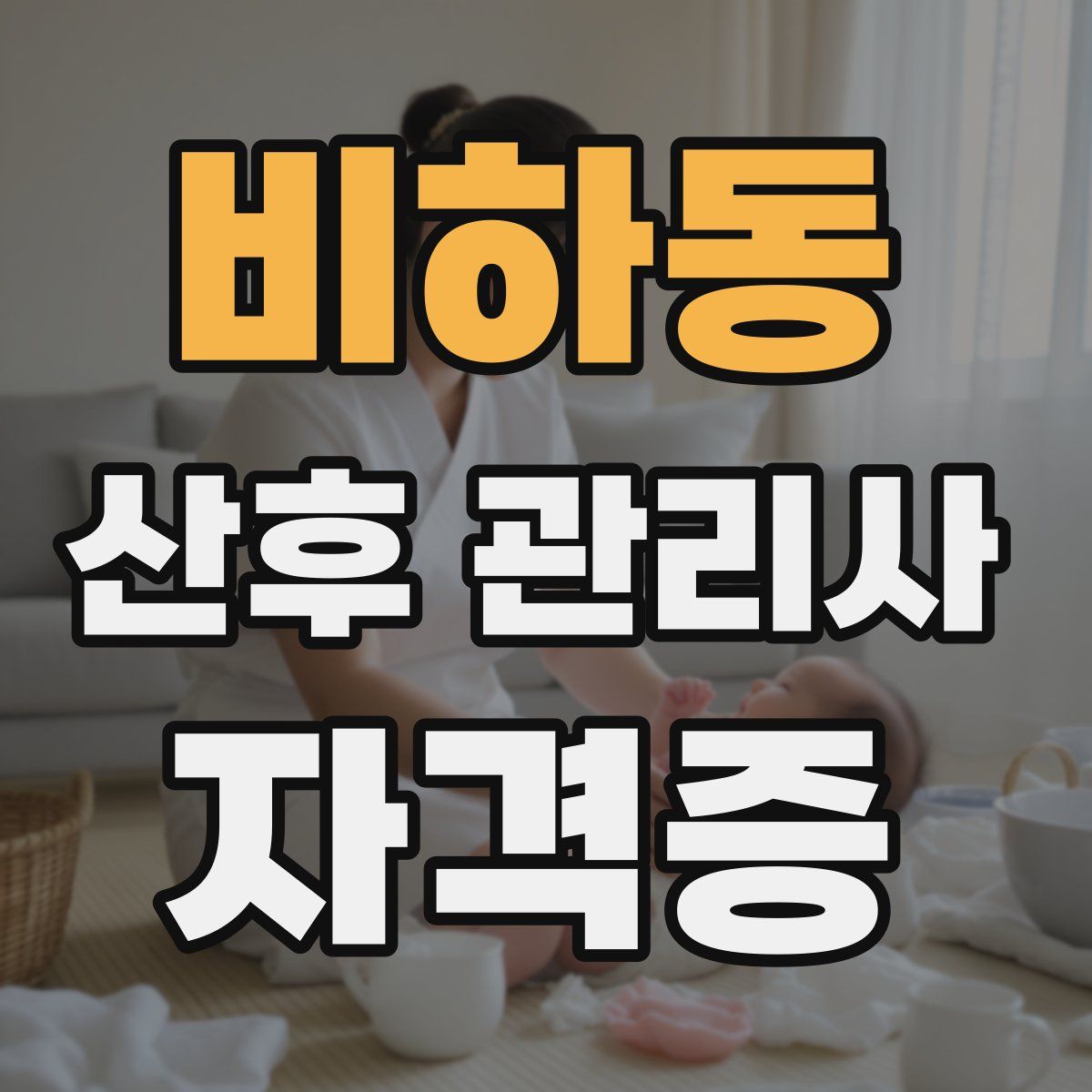 비하동 산후 관리사 자격증